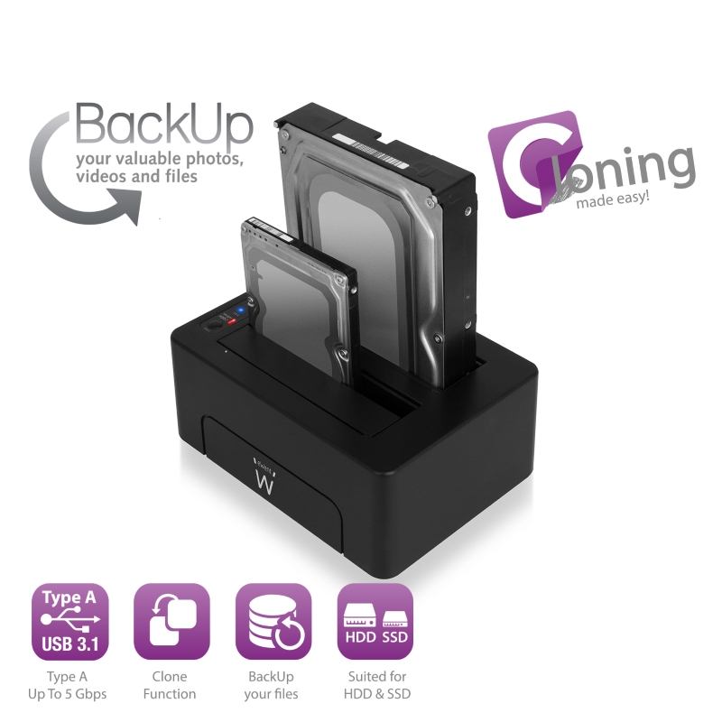 Docking Station USB3.1 HDD/SSD SATA 2,5 e 3,5